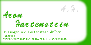 aron hartenstein business card